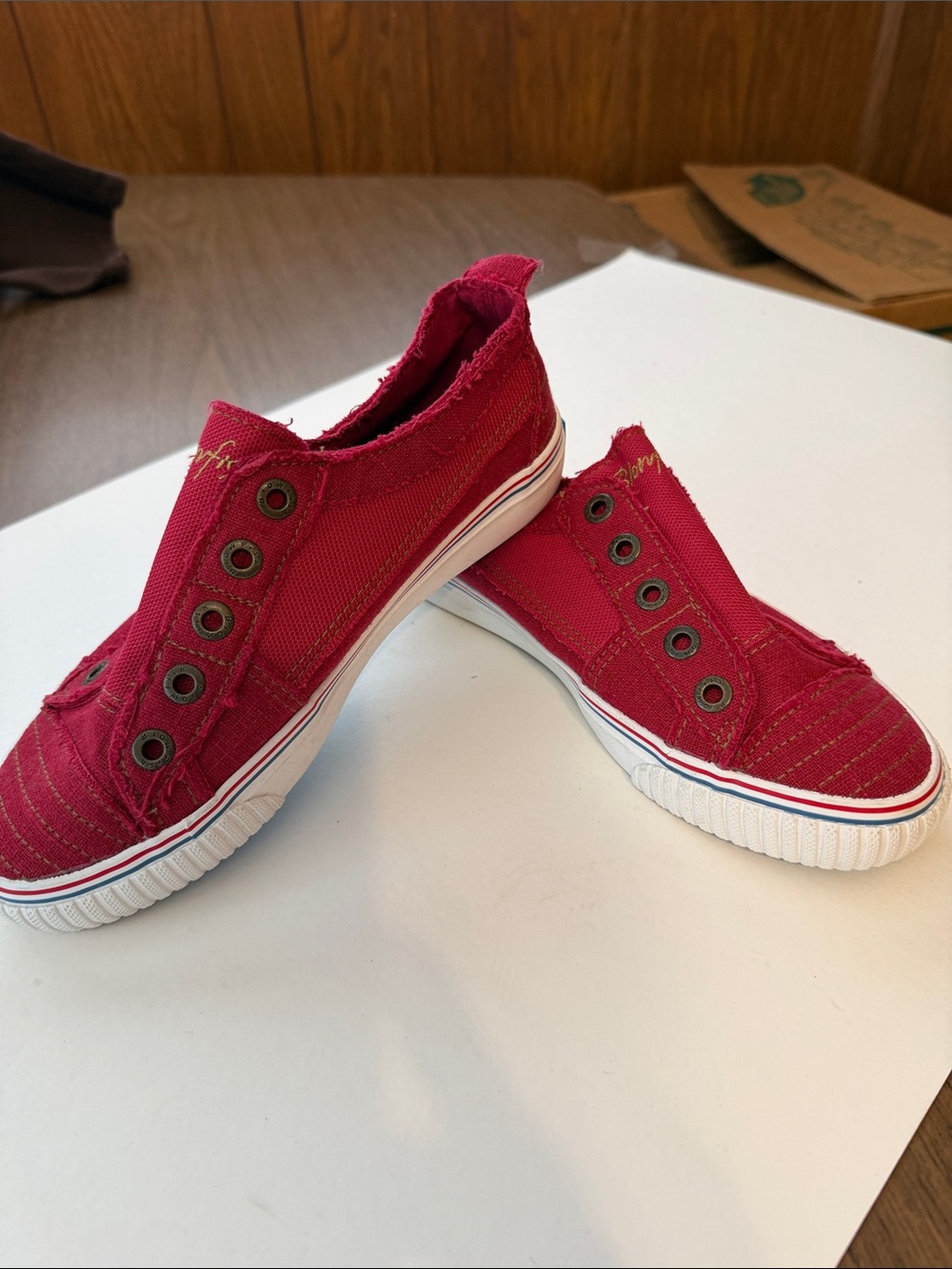 Blowfish Red Slip-On Canvas Sneakers